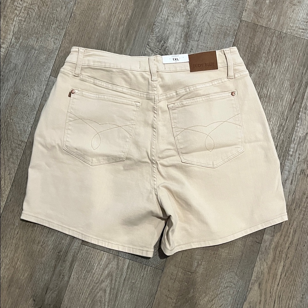 Judy Blue High Waist Khaki Shorts - Picture 2 of 3